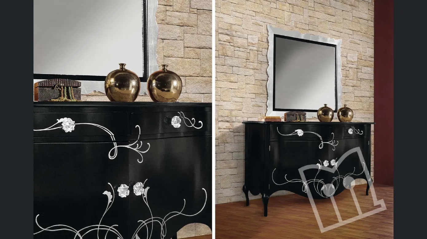 Credenza sagomata 2 cassetti 2 porte