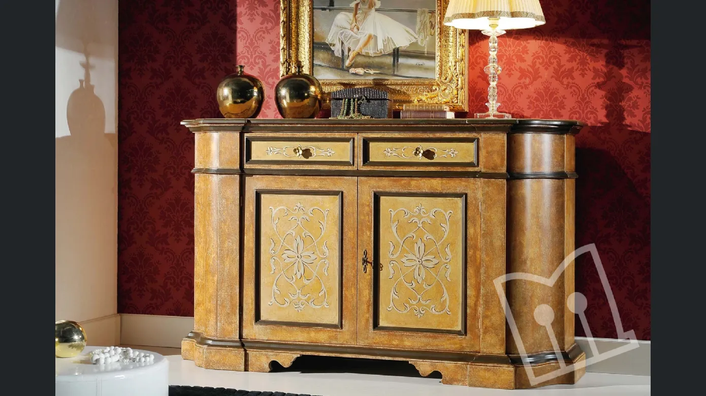 Credenza con segreti 2 porte 2 cassetti