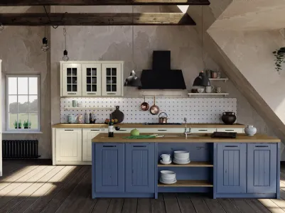 Cucina country shabby chic in legno Fiordo 02 di F.lli Mirandola